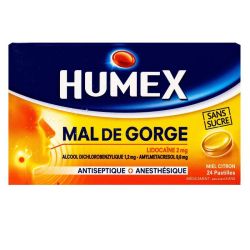 Humex Pastille Miel Citron Ss Sucre