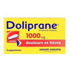 Doliprane 1000Mg Suppo Adultes Plq/2X4 (8)