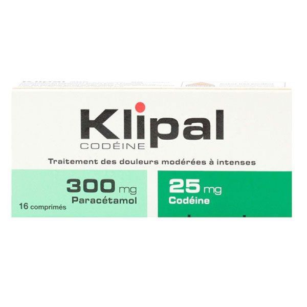 Klipal Cod 300Mg/25Mg Cpr Plq/16