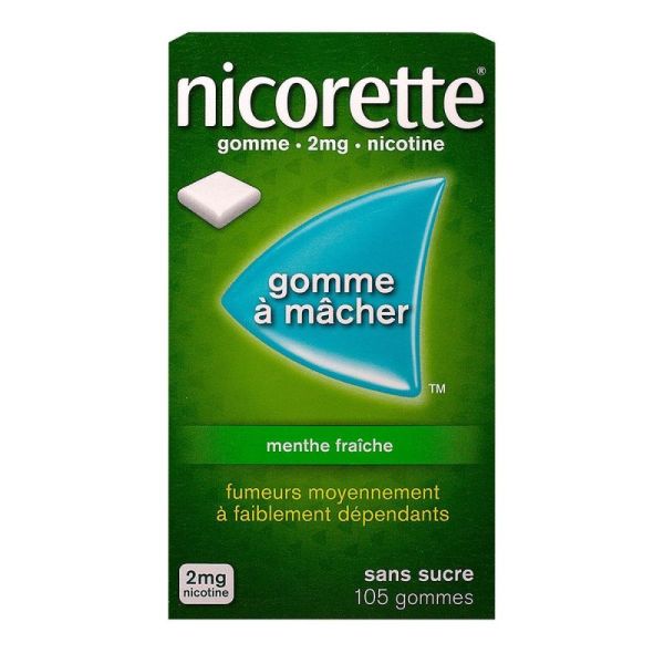 Nicorette 2Mg Gom Med Ss Suc Ment Fra Plq/105