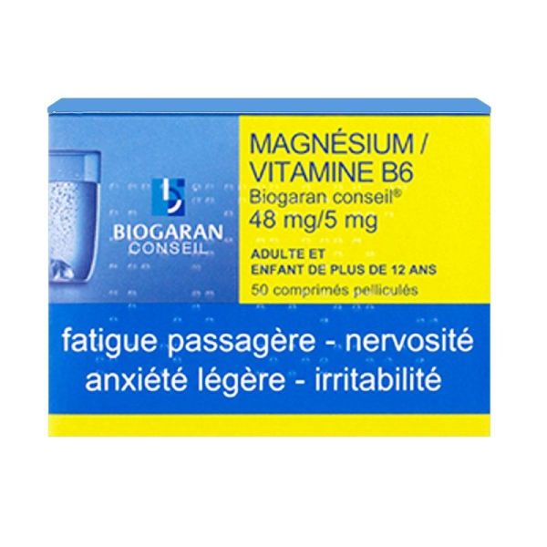 Magnesium/Vita B6 Bgr Cons 48Mg/5Mg Cp Plq/50