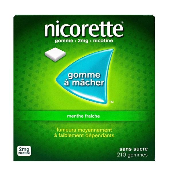 Nicorette 2Mg Gom Med Ss Suc Ment Fra Plq/210