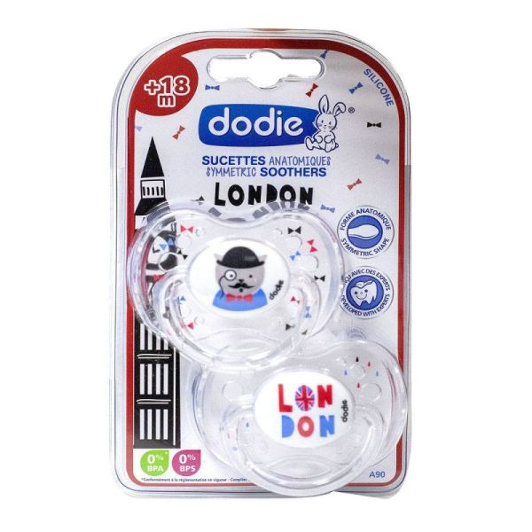 Dodie Duo Sucette Anat Silic +18M London B/2