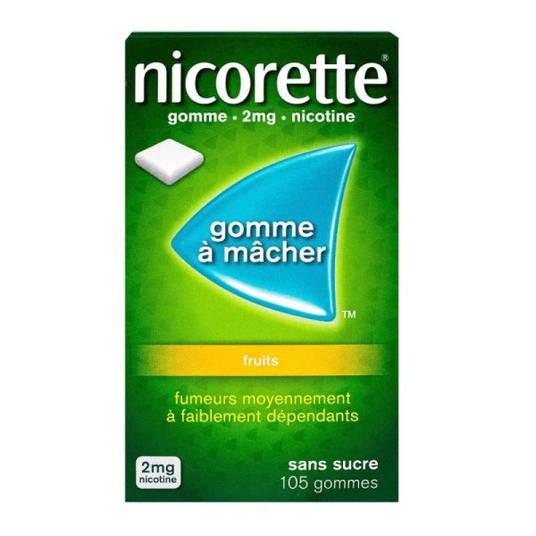 Nicorette 2Mg Gom Med Ss Suc Frts Plq/105