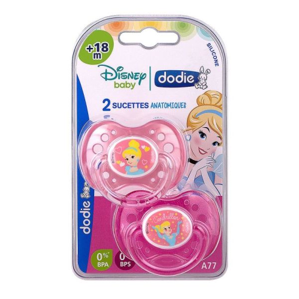 Dodie Disney Sucette Anat Silic +18M Cendr /2