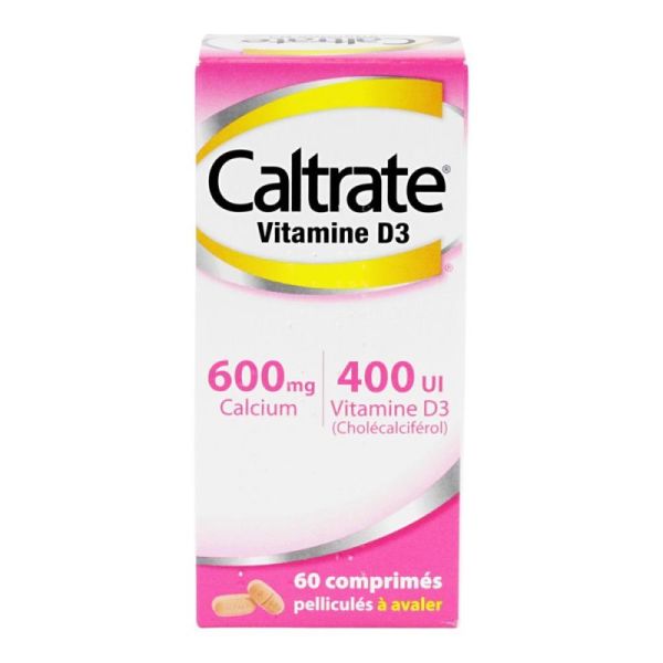 Caltrate Vit D3 600Mg/400Ui Cpr Pell Fl/60